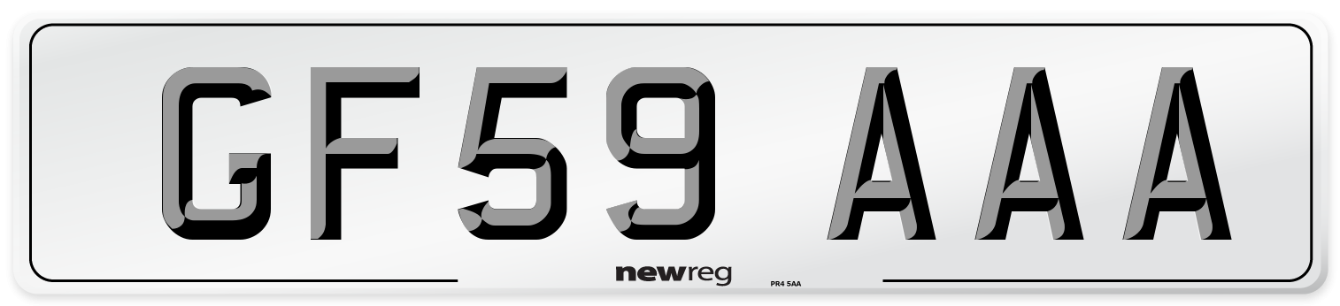 GF59 AAA Number Plate from New Reg